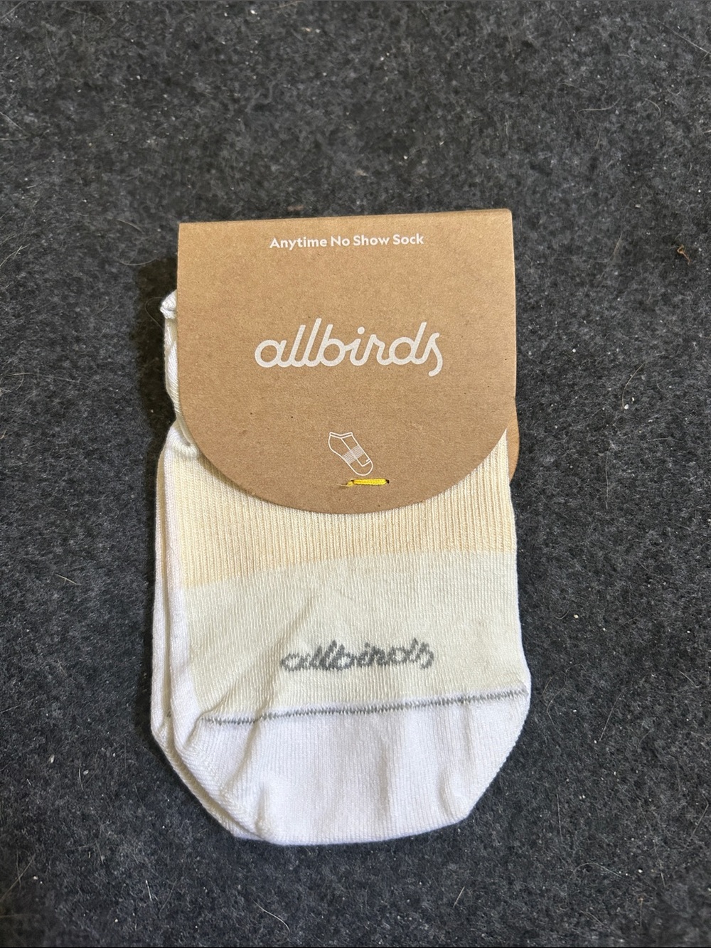 Allbirds No-Show Socks in Cream/White